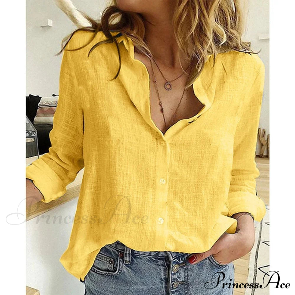 Leisure White Yellow Shirts