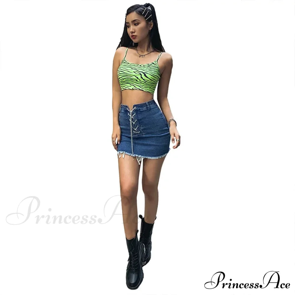 Leopard Camis For Women Ladies Print Crops Sleeveless Striped Short Mini Camisoles Casual