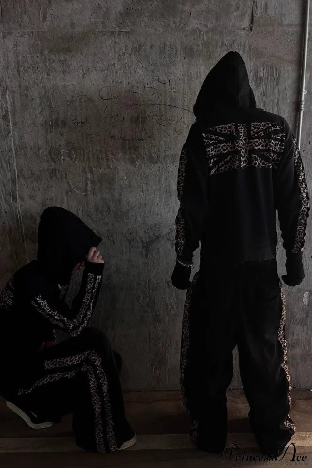 Leopard Print Y2K Street Zip-Up Hoodie