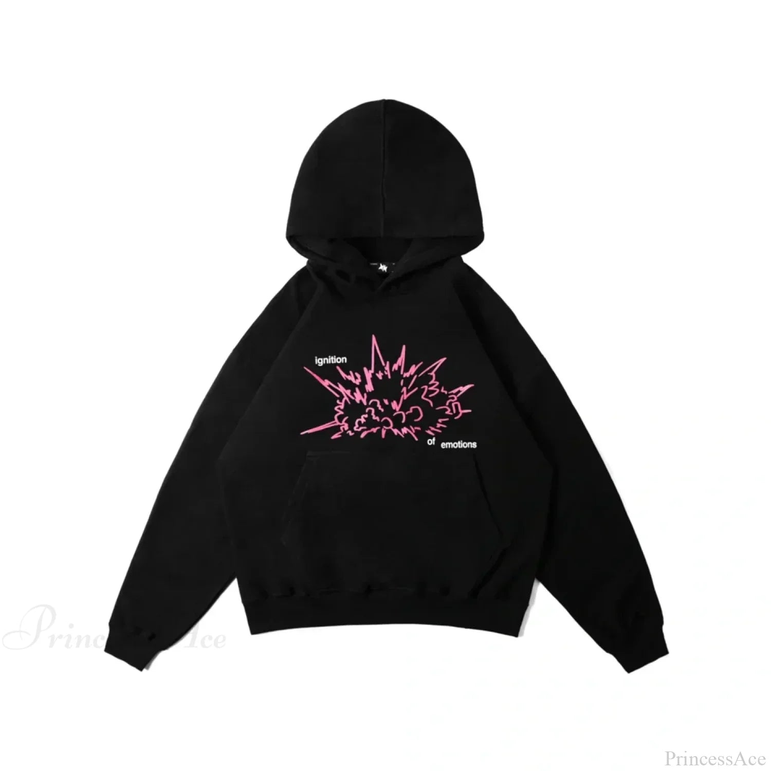 Letter Graphic Oversized Hoodie black 7 / S
