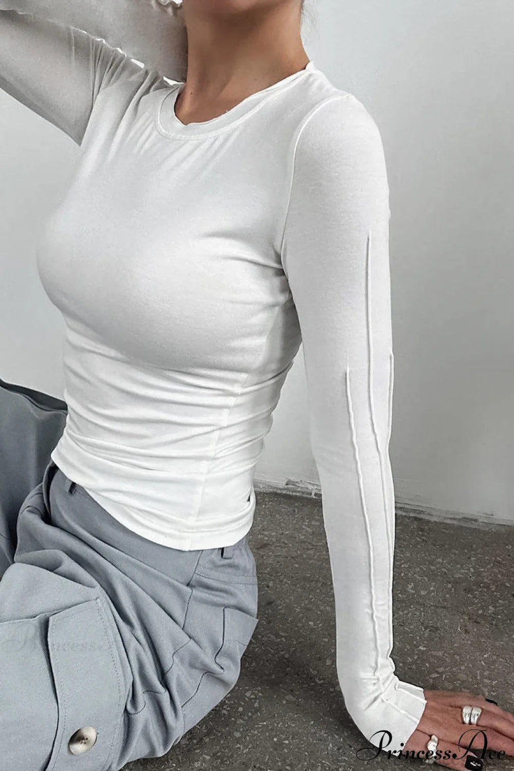 Lightweight Breathable Long Sleeve Tee White / S