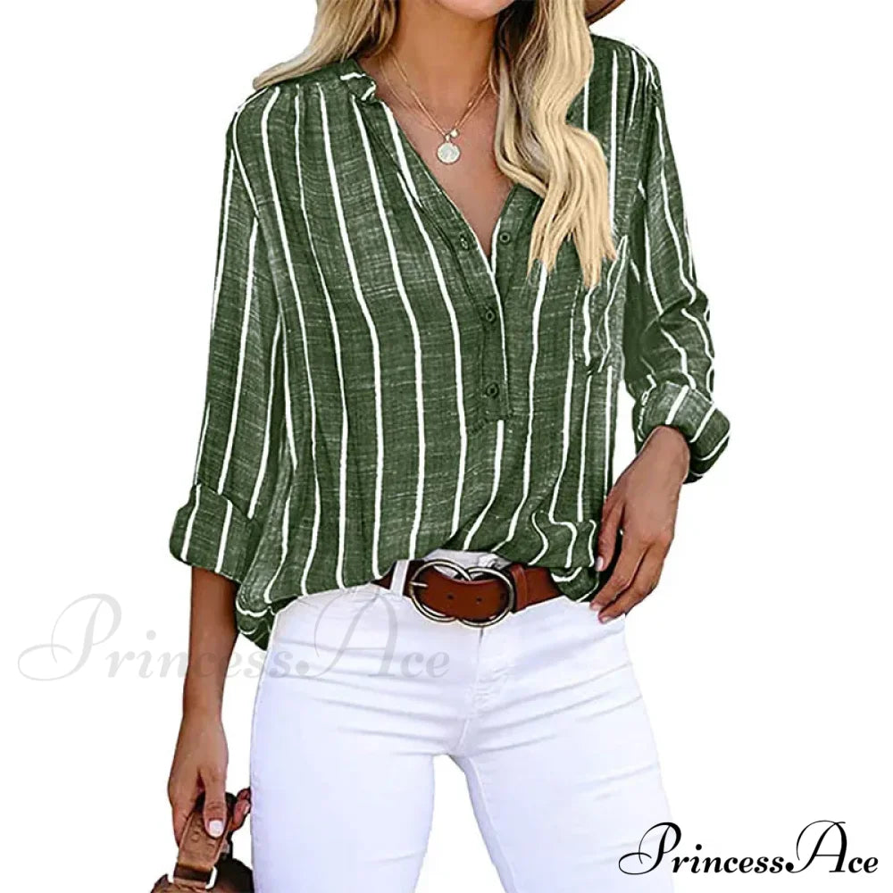 Lilia Women’s Shirt S / Green Tops & Blouses