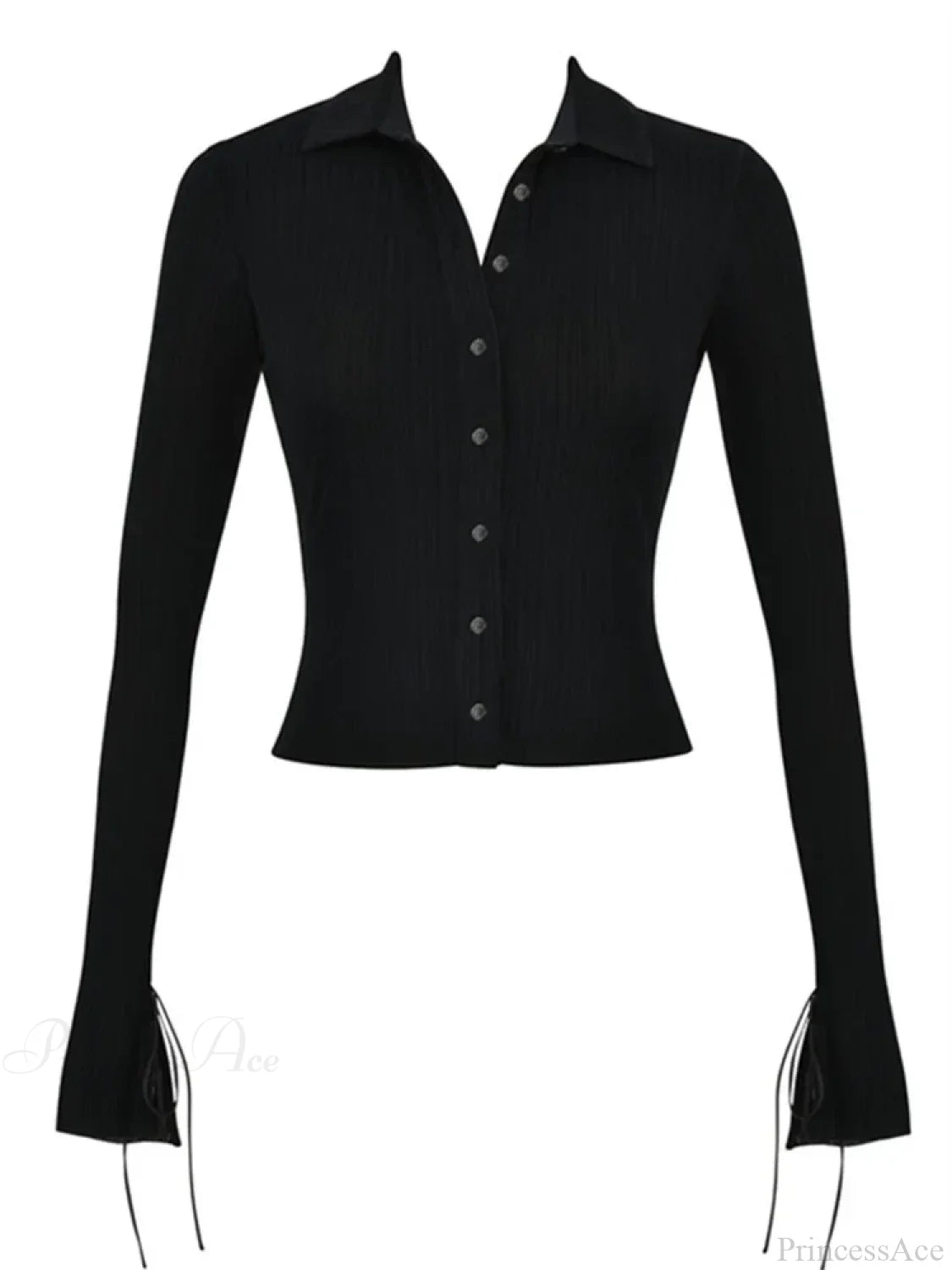 Long Sleeve Casual Turn-Down Collar Button-Down T-Shirts