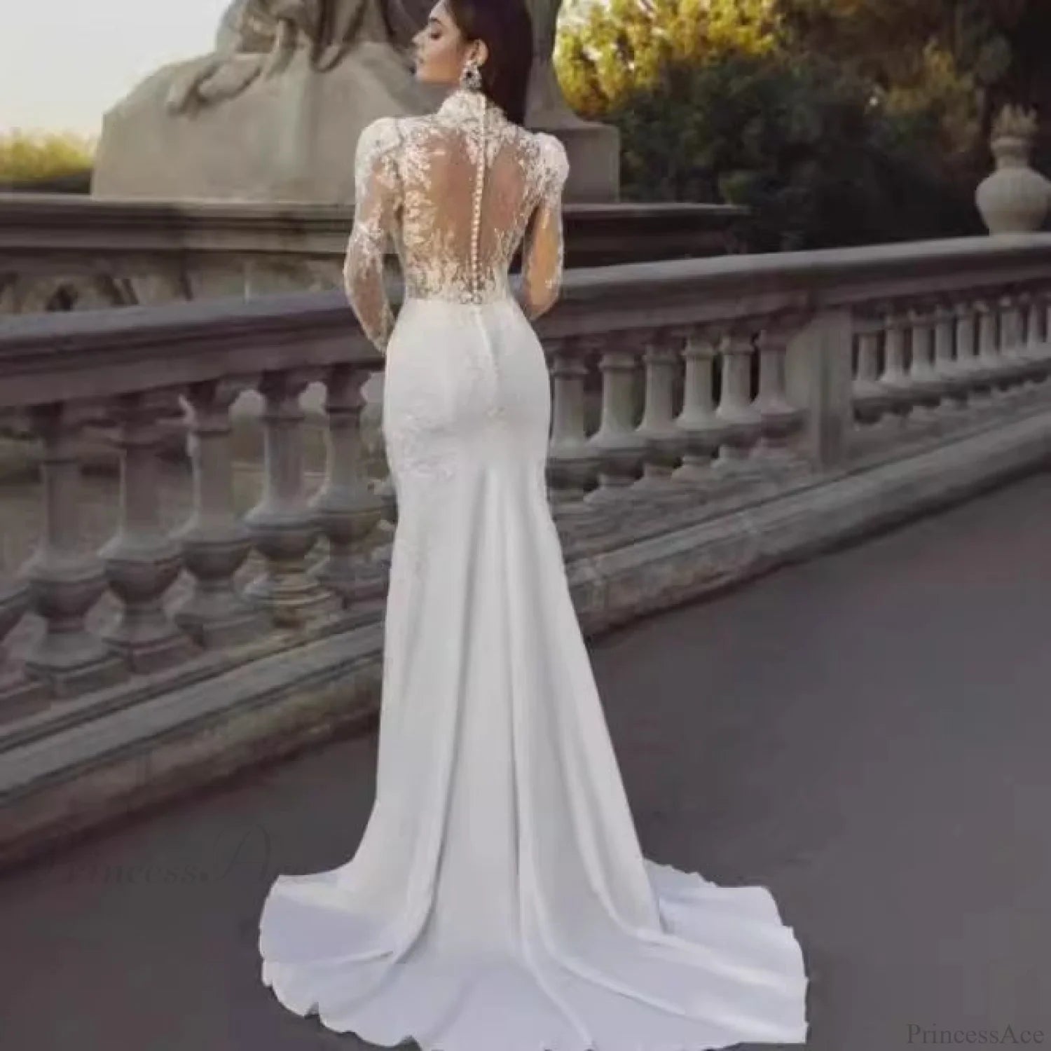 Long Sleeve French Princess Wedding Dress weddingdress-250223