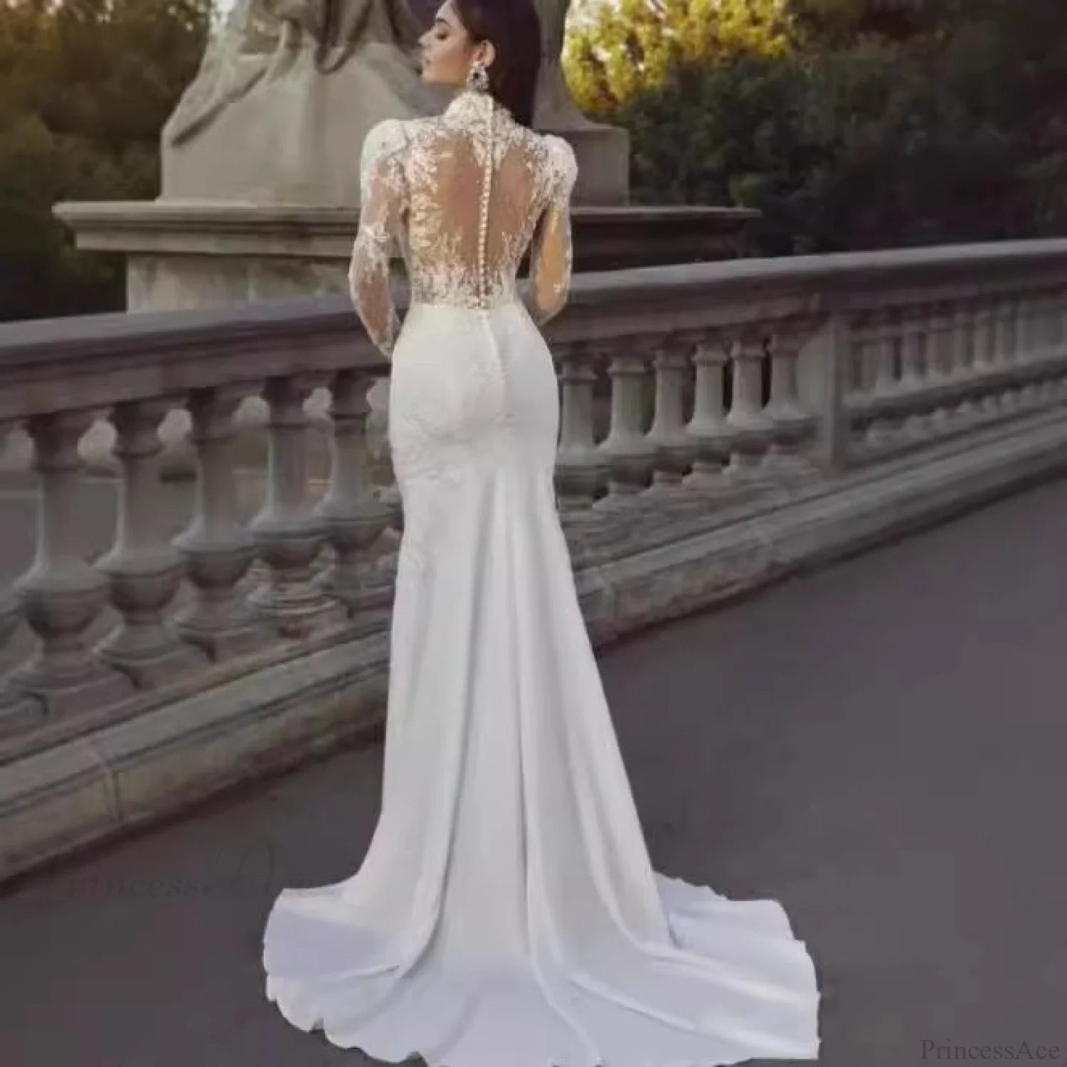 Long Sleeve French Princess Wedding Dress weddingdress-250223
