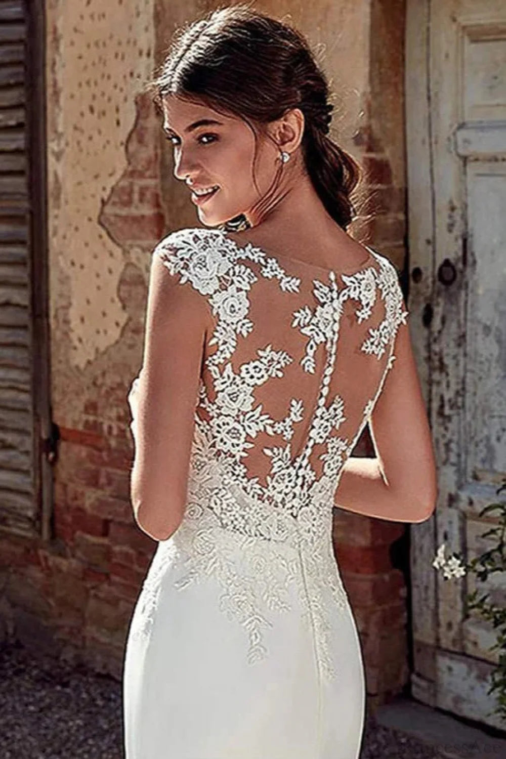 Long Sleeve Mermaid Sexy Wedding Dress weddingdress-250223