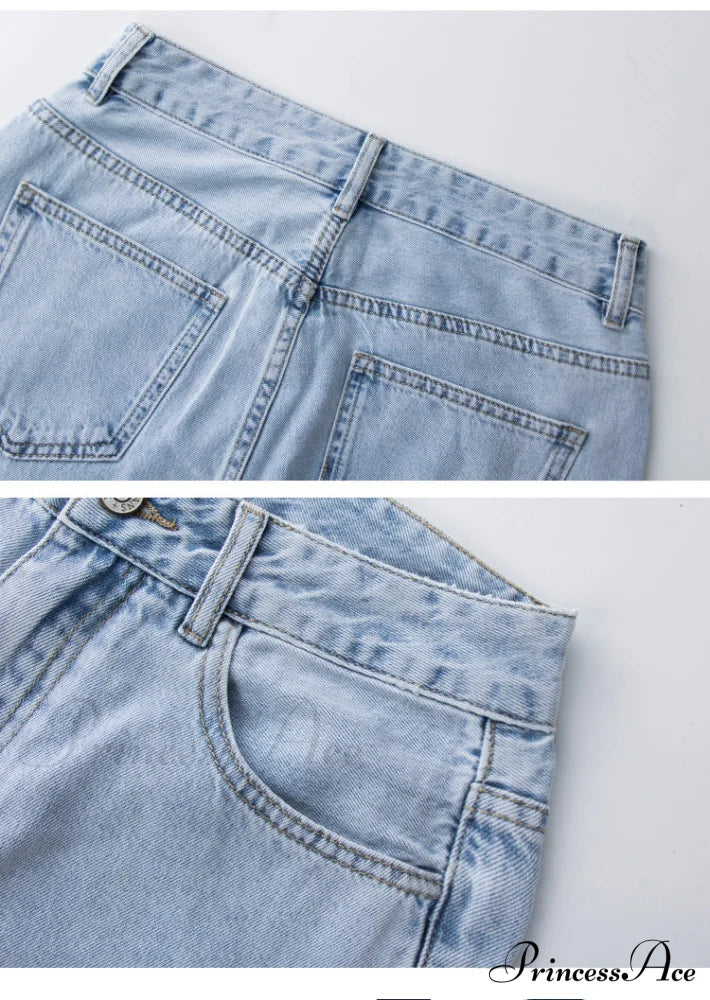 Loose Denim Low Vintage Mom 2024 Leg Baggy New Blue Y2K Waist Fashion Straight Trousers Jeans Women