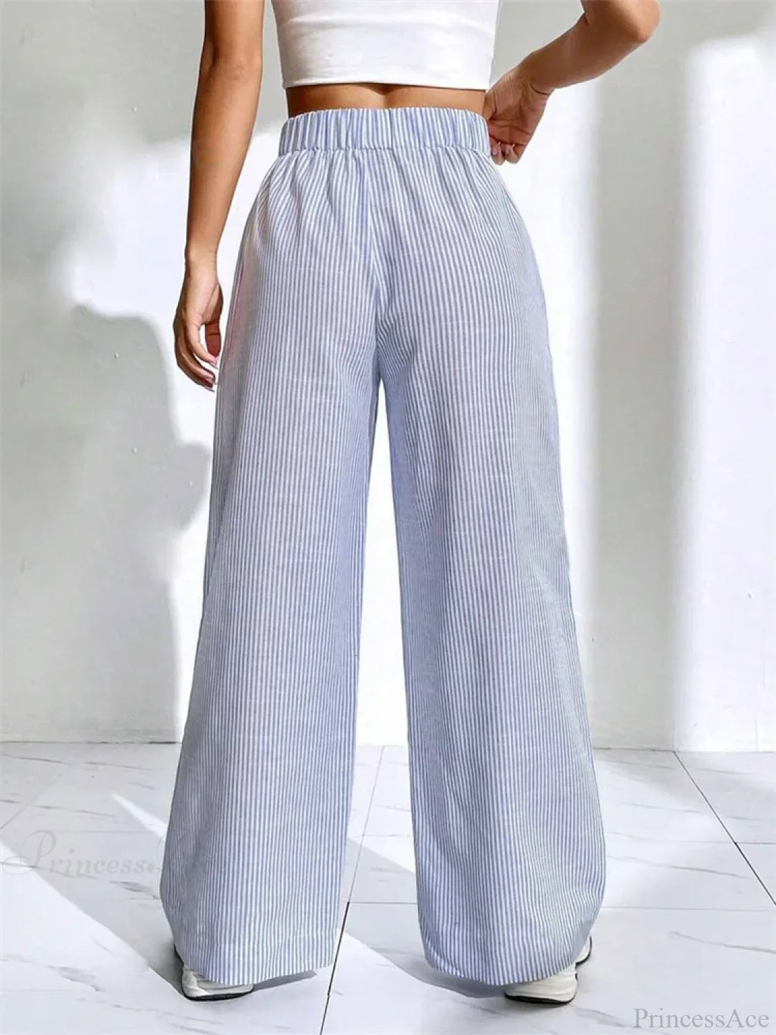 Loose High Waist Striped Lounge Streetwear Pant pant-250223