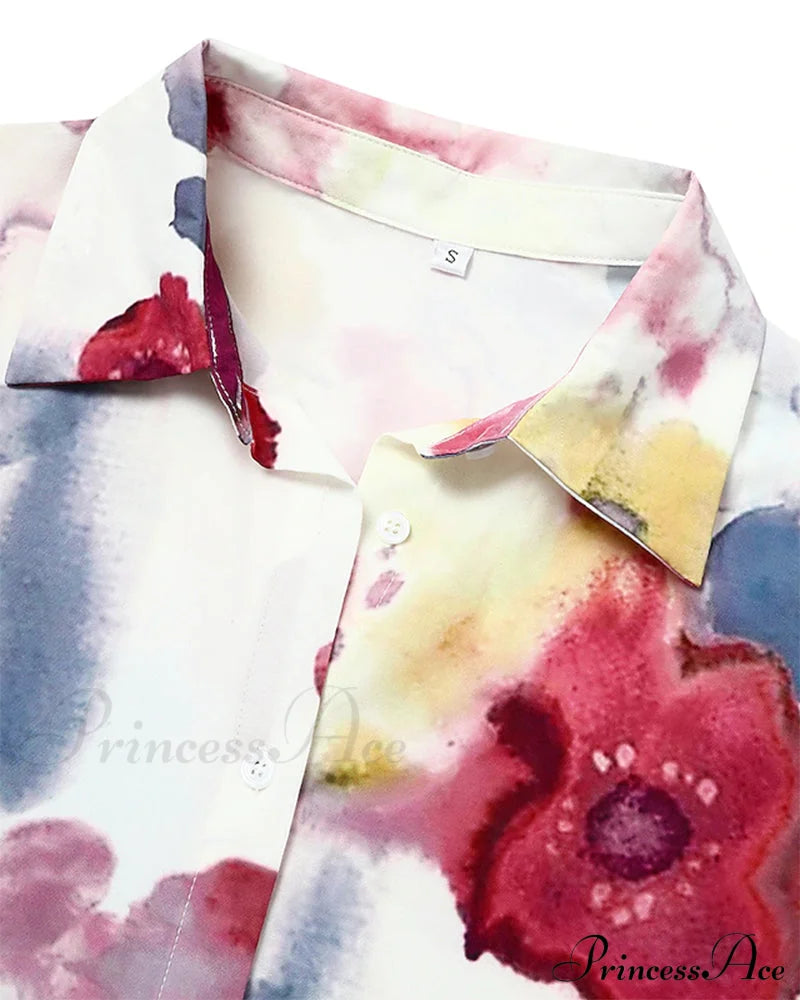 Loose Shirt Dress With Half Sleeves Casual Dresses