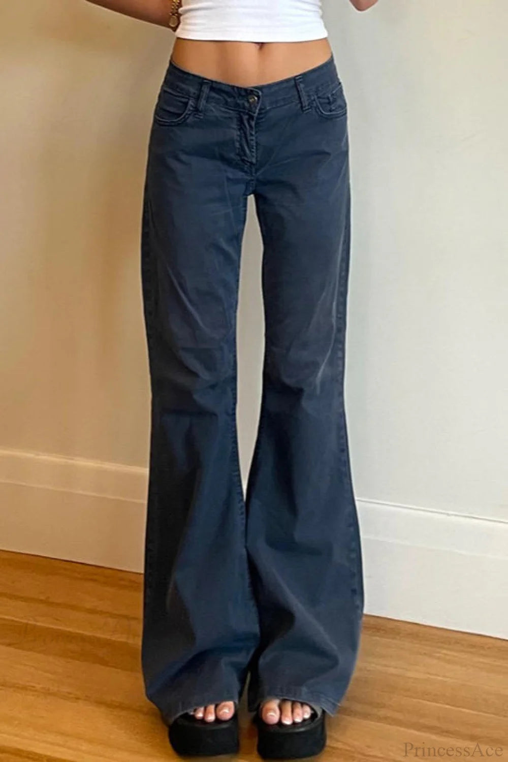 Low Rise Minimal Flare Jean Blue / S