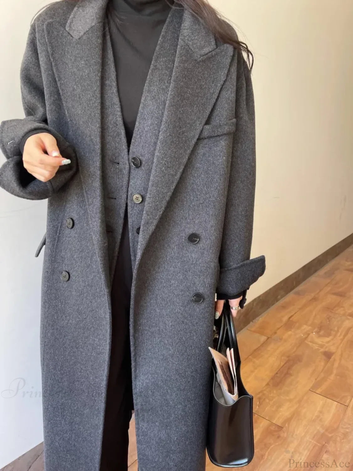 Luxury Wool Cashmere Double-Sided Overcoat