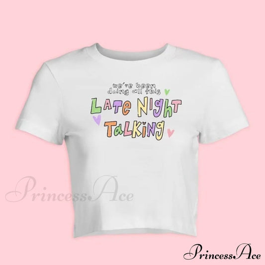 Lyrics Late Night Talking White Tee - Free From Label