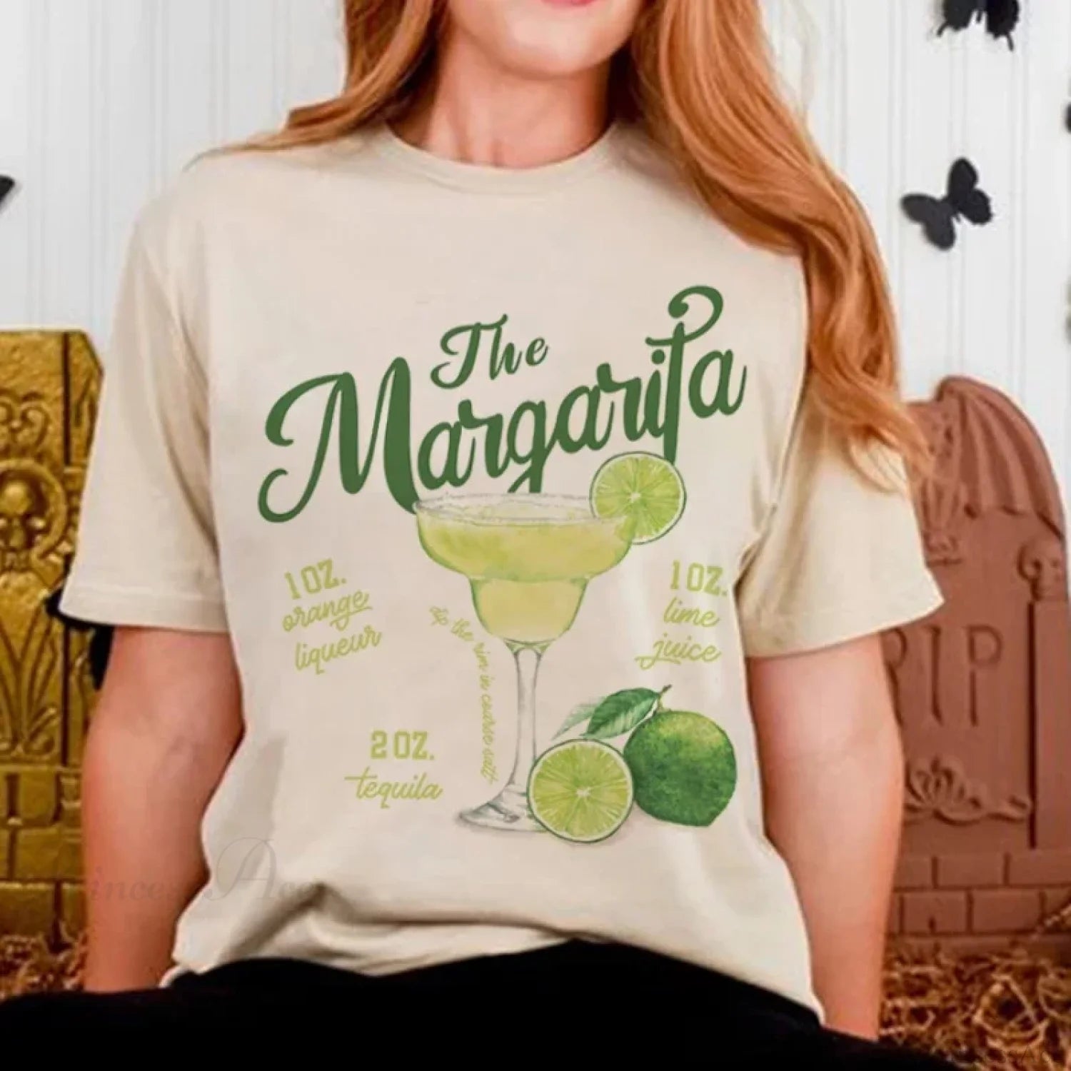 Margarita Lover Vintage Cotton T-shirt Khaki / S t-shirt-250223