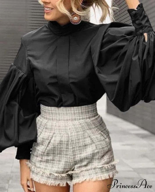 Marino Vintage Shirt - Plus Size S / (Style A)Black Tops & Blouses