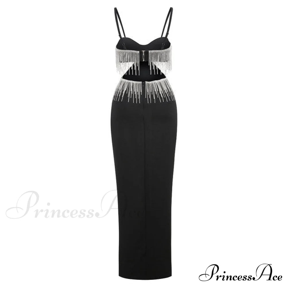 Marlena Elegant Maxi Dress Black / S