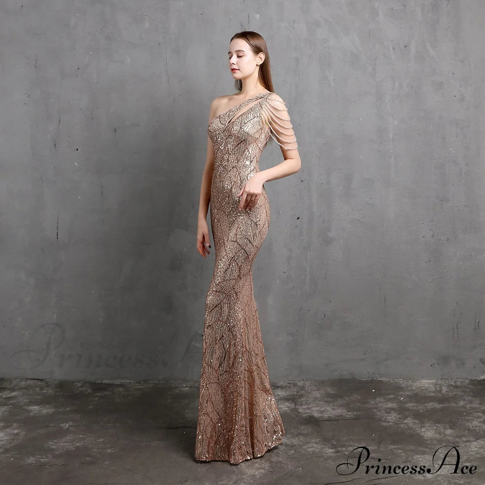 Mayven One Shoulder Formal Dress - Lady Occasions