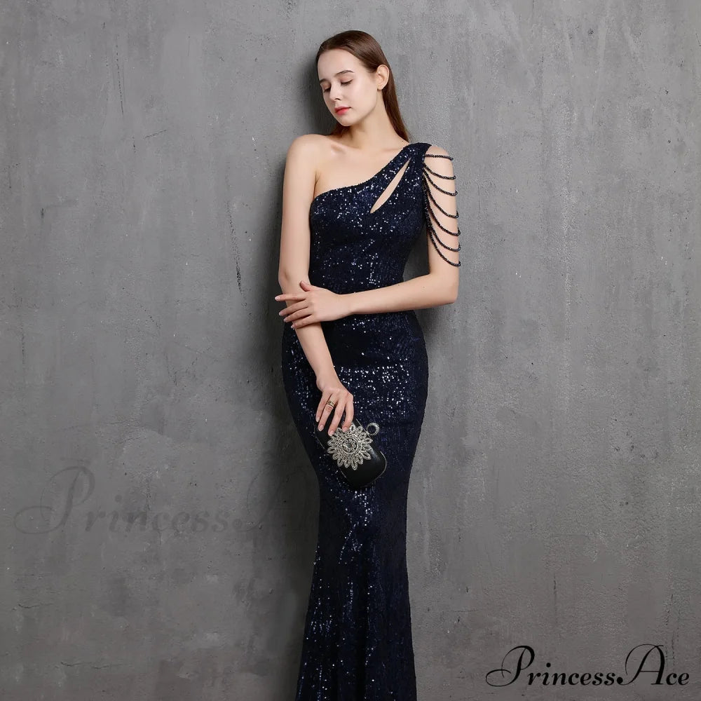 Mayven One Stylish Shoulder Formal Dress S.o. Long Dresses