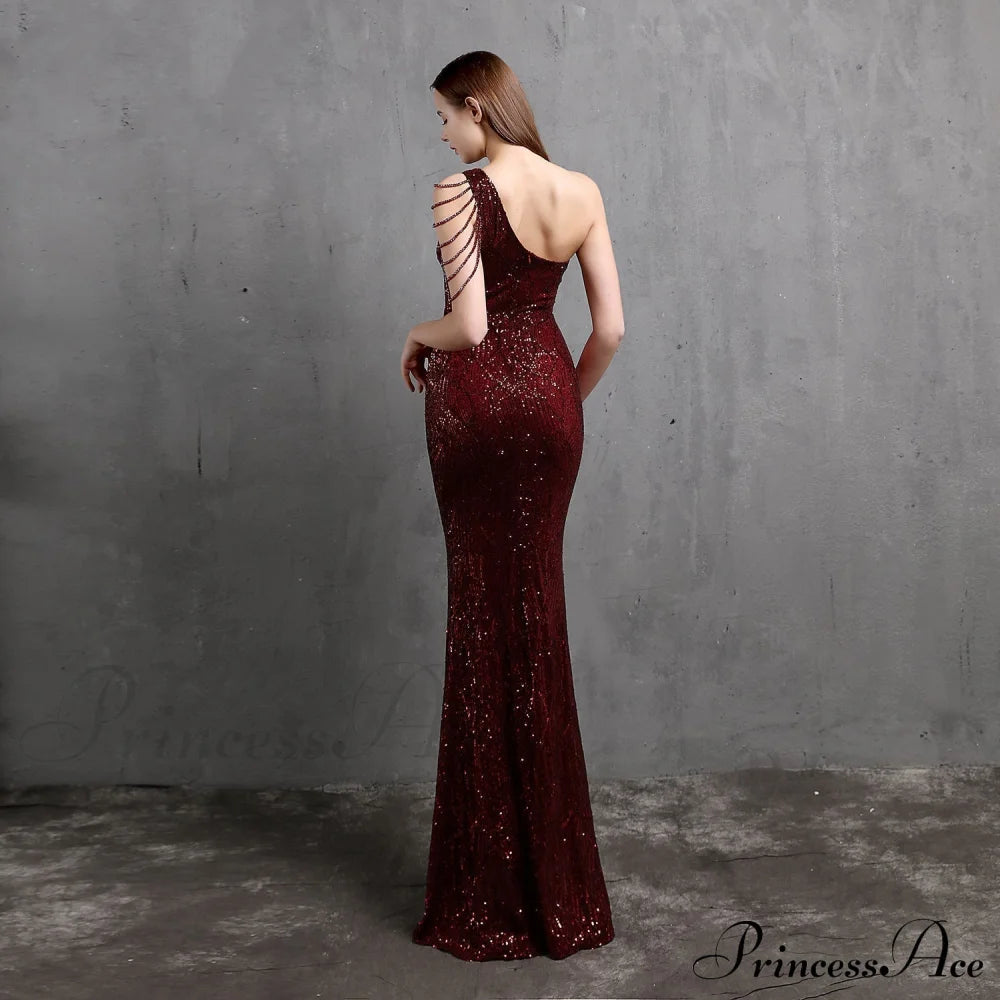 Mayven One Stylish Shoulder Formal Dress S.o. Long Dresses