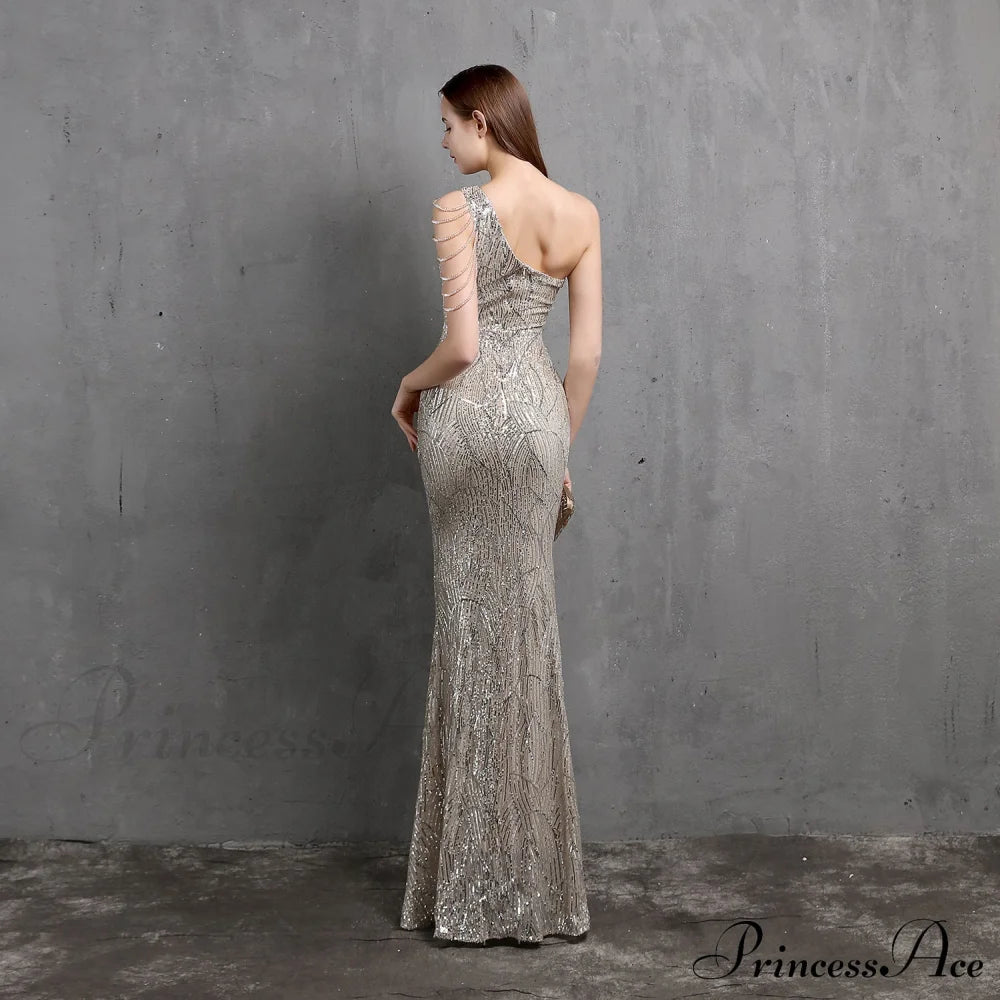 Mayven One Stylish Shoulder Formal Dress S.o. Long Dresses