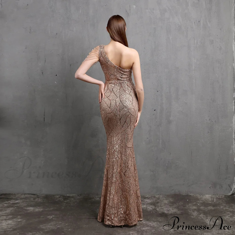 Mayven One Stylish Shoulder Formal Dress S.o. Long Dresses