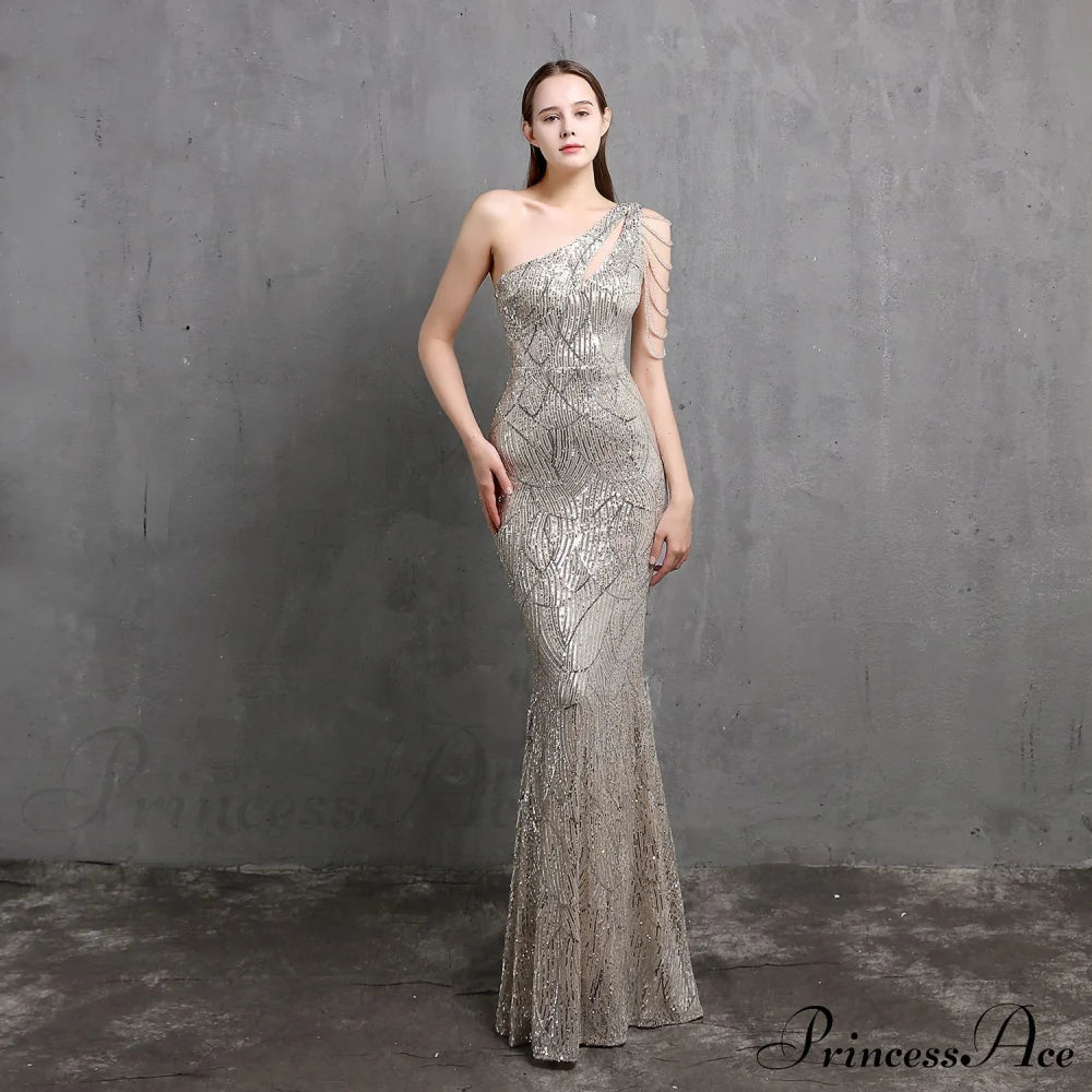 Mayven One Shoulder Formal Dress - Lady Occasions