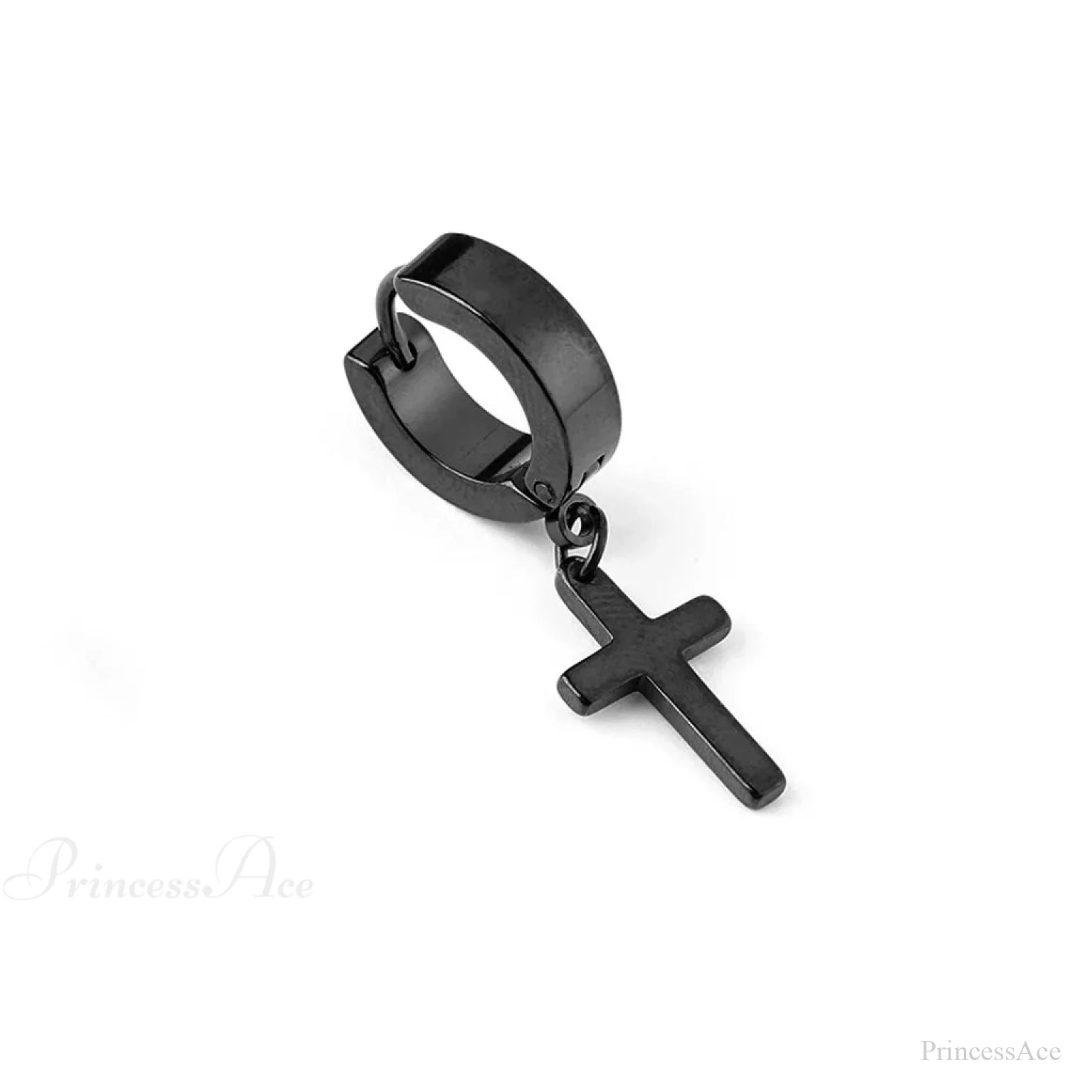 Men Rebellious Cross Stars Stainless Steel Earring color2