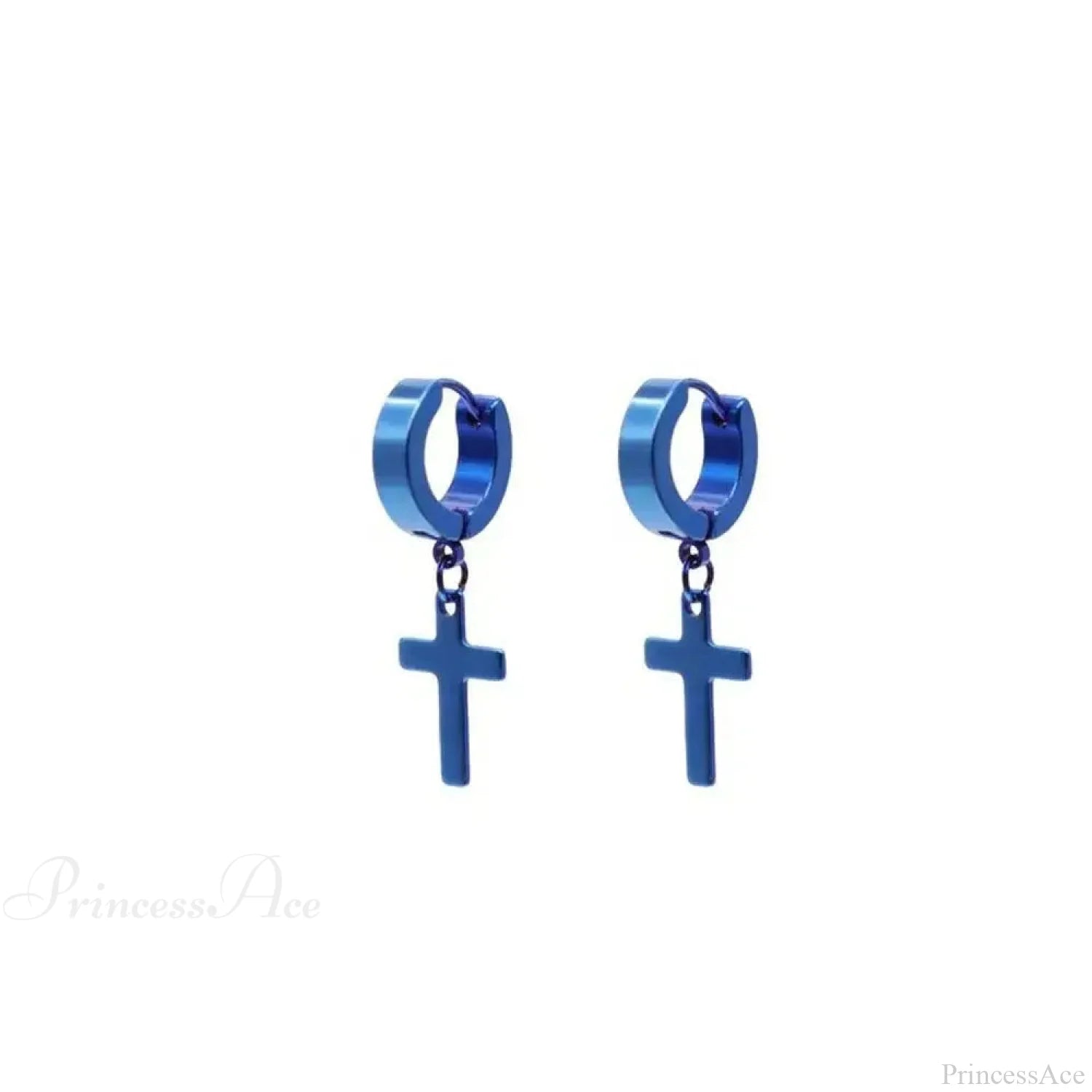 Men Rebellious Cross Stars Stainless Steel Earring color6