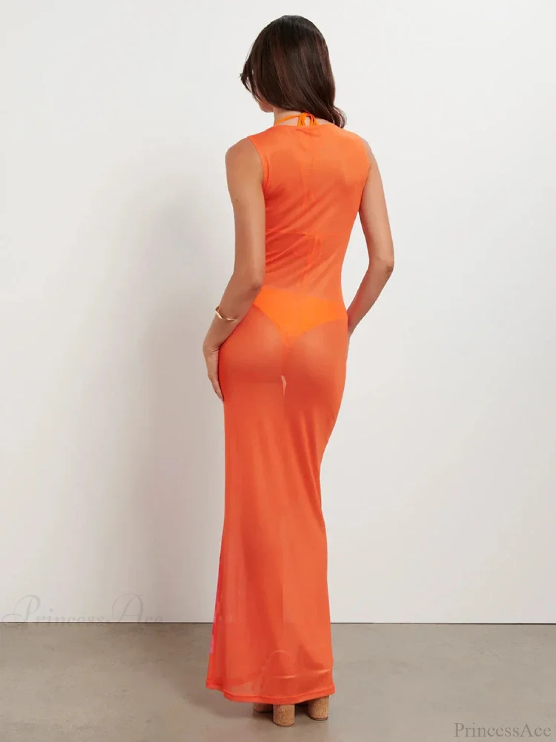 Mesh Perspective Sexy Vacation Dress vacationdress-250223