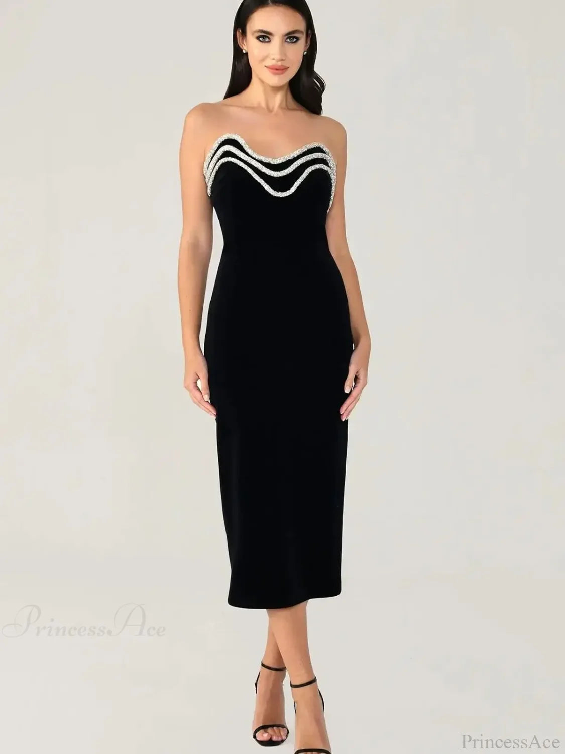 Metal Chain Black Bandage Party Dress / Xs Partydress-241208