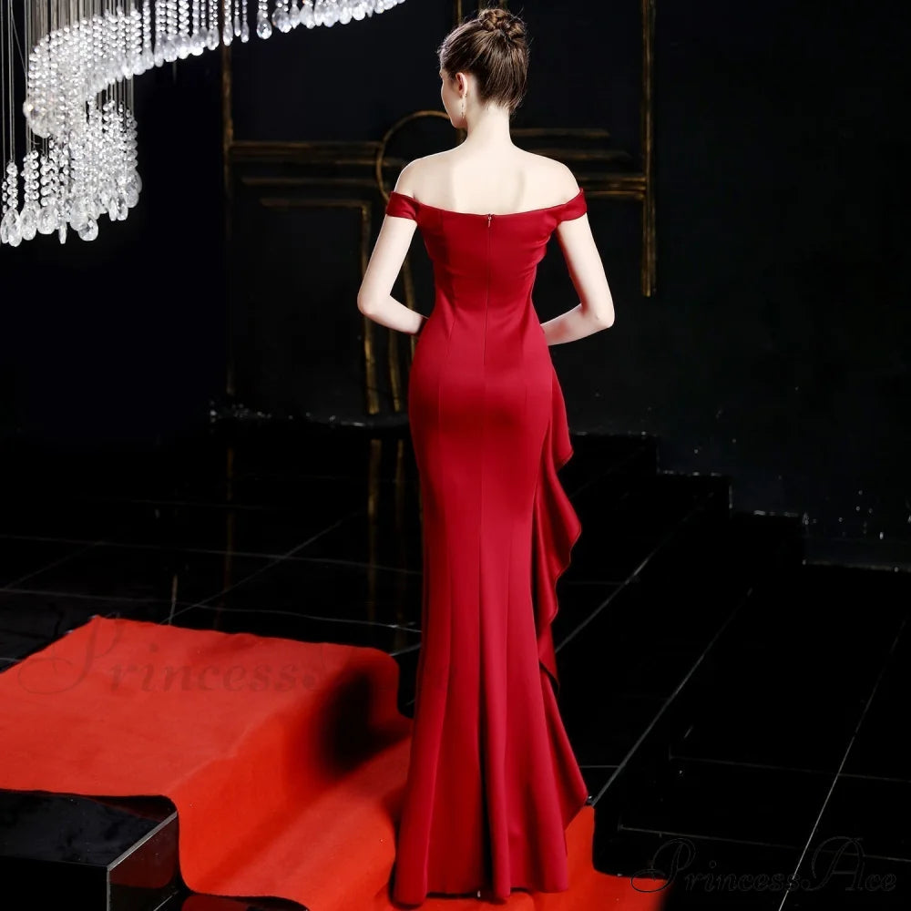 Mia Off Stylish Shoulder Dress S.o. Long Dresses