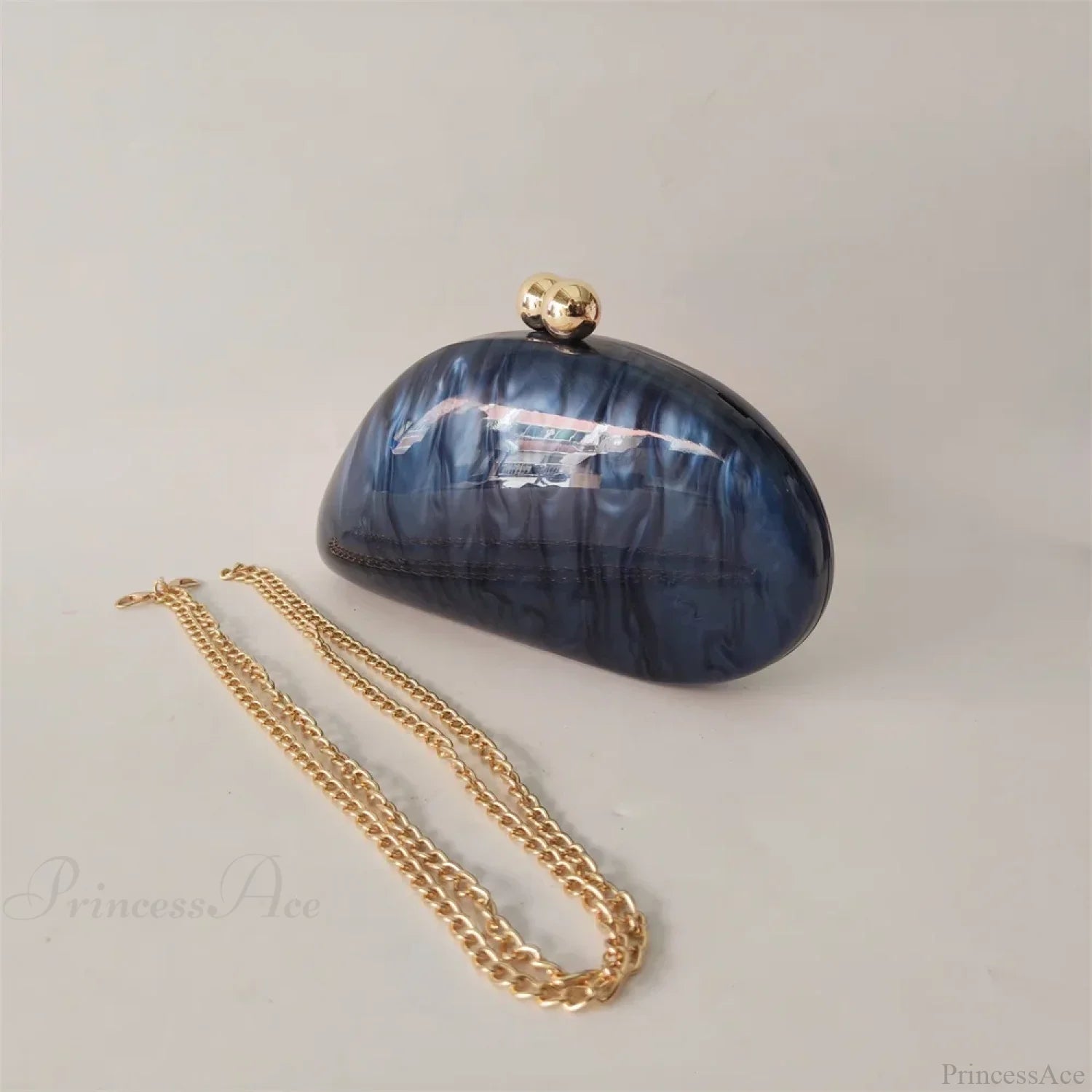 Mini Blue Light Pink Acrylic Box Evening Clutch Bag o shape chain3 clutchbag-250126