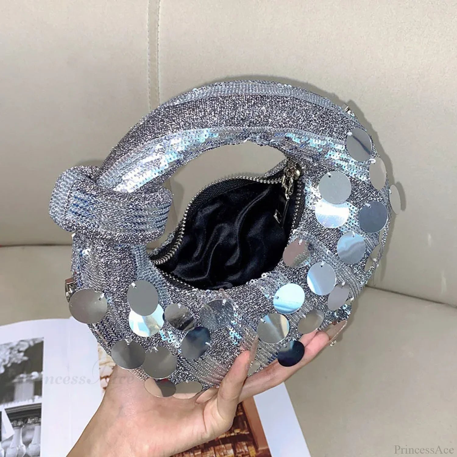 Mini Half Moon Evening Clutch Wristlet wristlet-250126