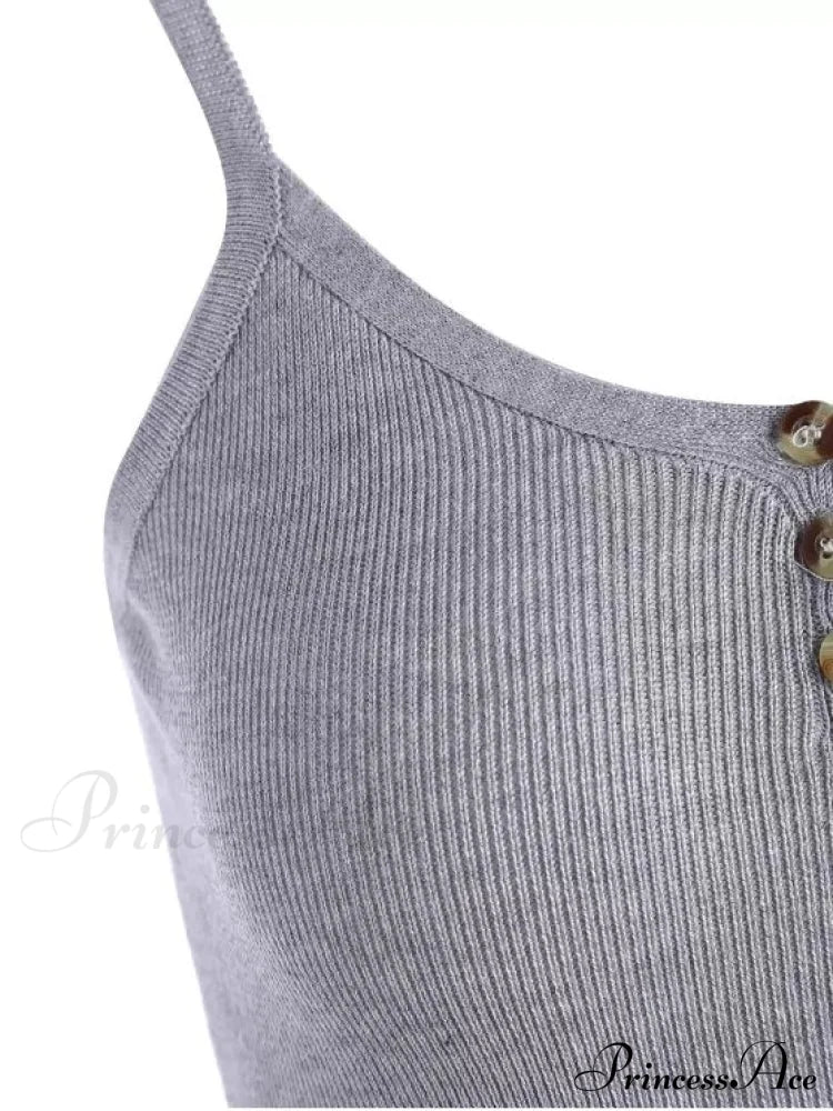 Mini Knitted Gown Fashion - Cami Dresses