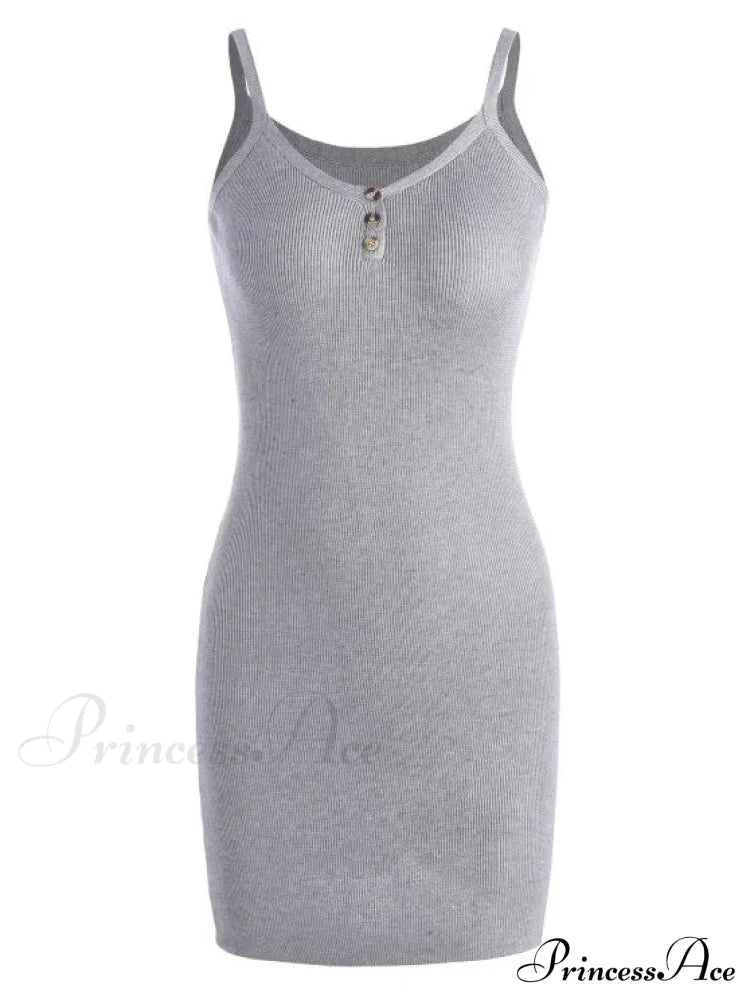 Mini Knitted Gown Fashion - Cami L / Black Dresses