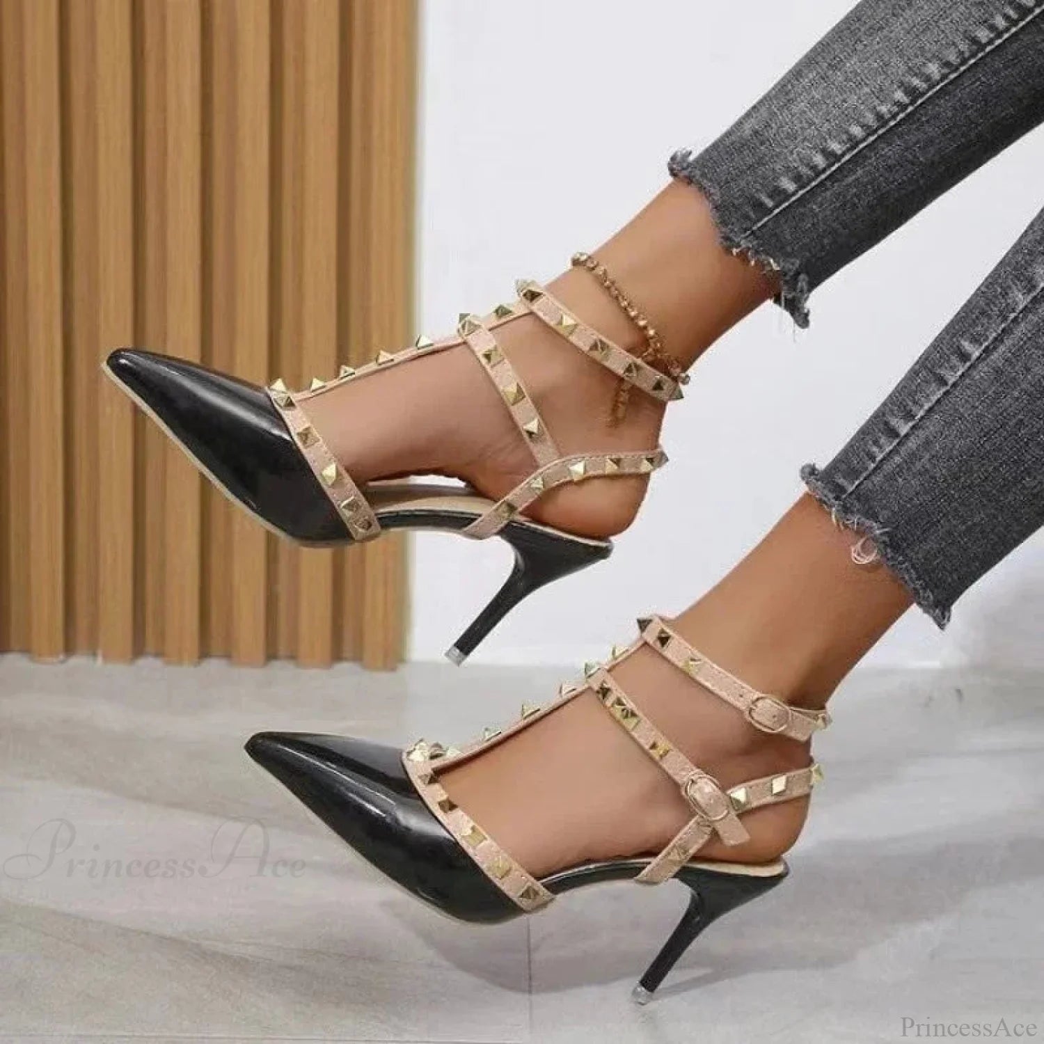 Mules Fasten Gothic Pointed Toe Tall Heel