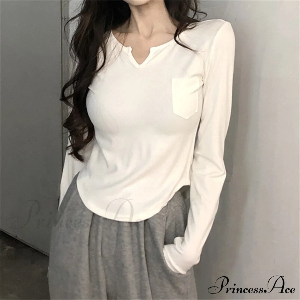 Neckline Shirts White Turn Casual Office Ladies For Arm Slim Long Blouse 2024 Fashion Women Korean