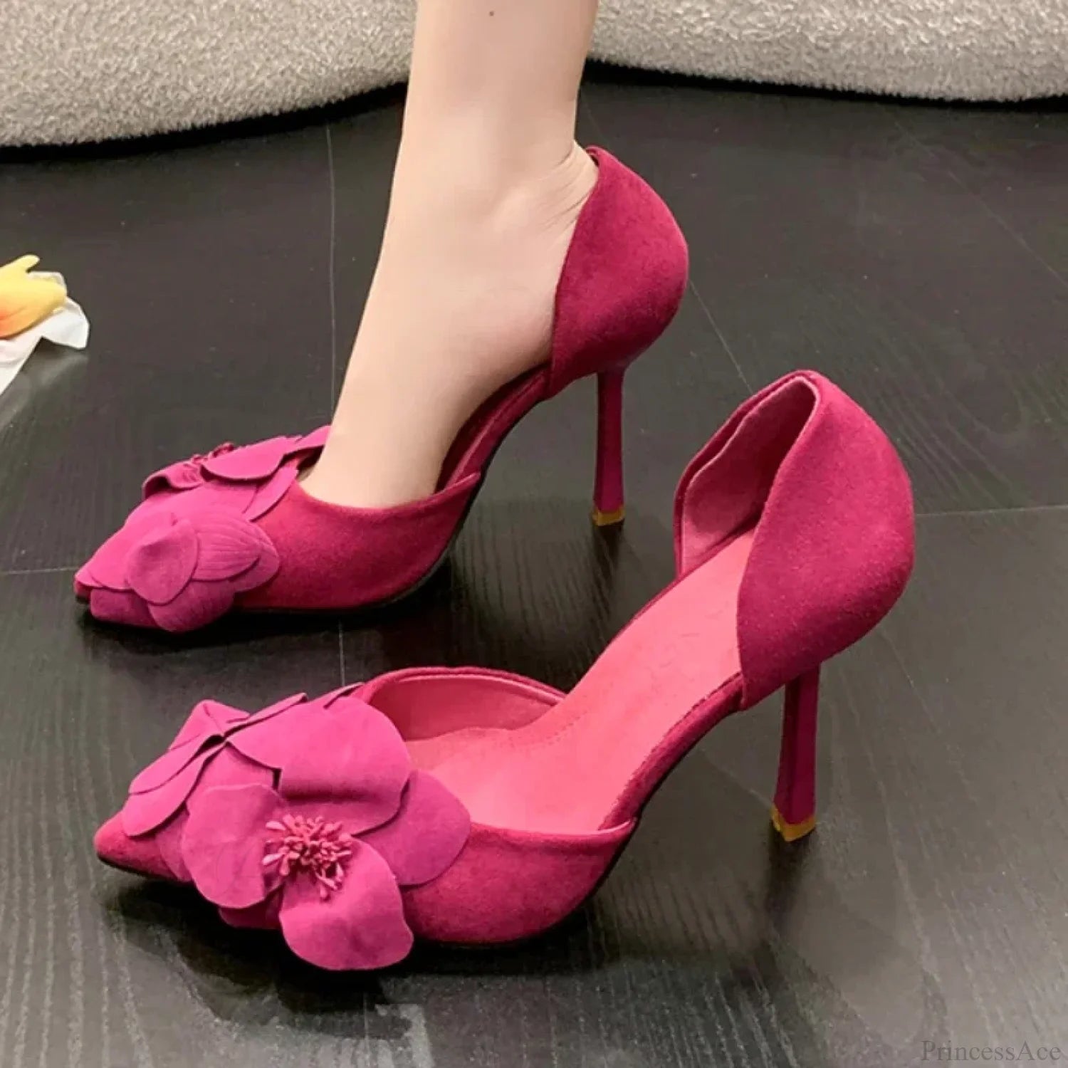 New Comfortable Designer Suede Summer Outdoorfashion Party Dress High Heel