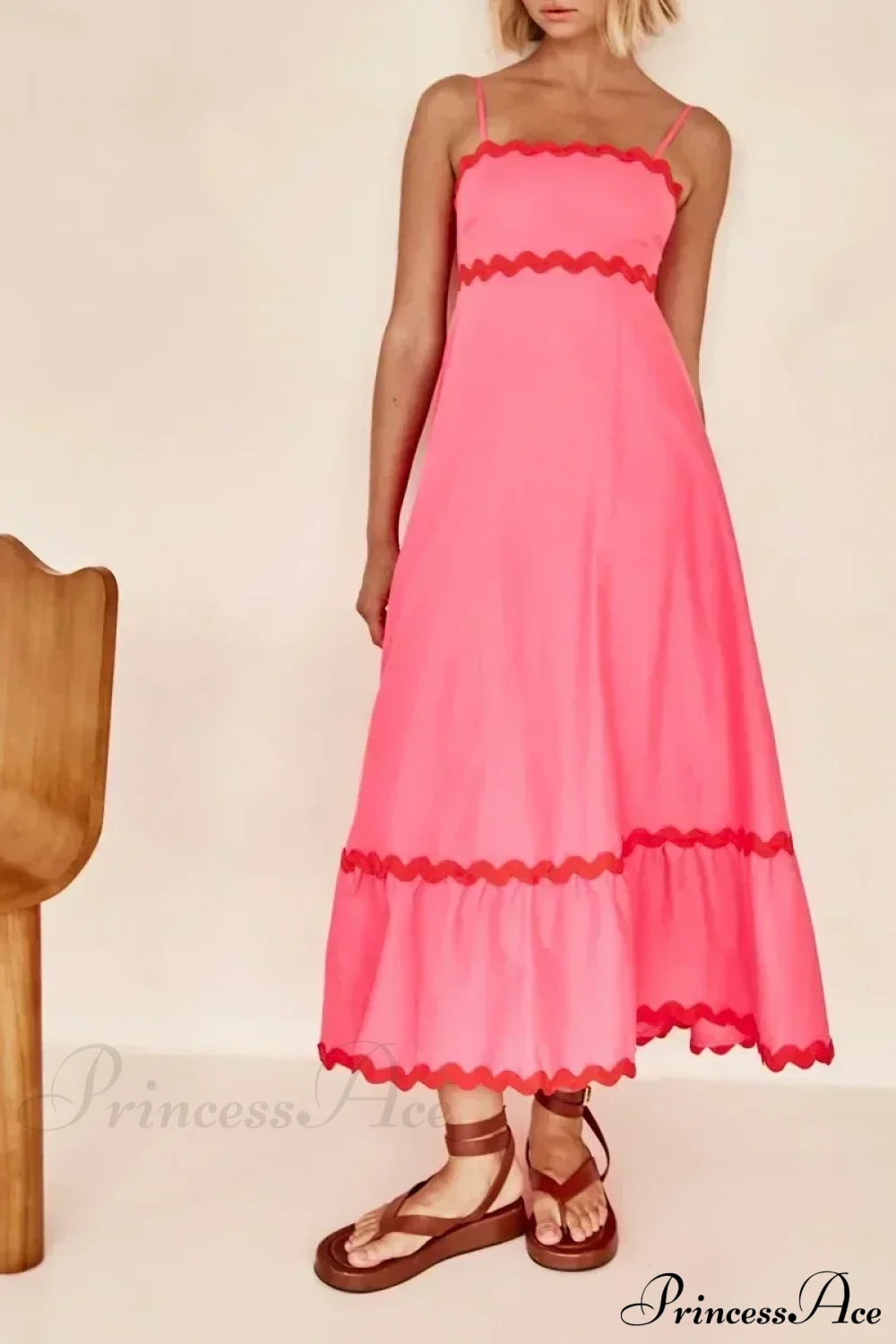 New Fashion Sexy Strapless Strap Women Long Boho Dress Fuchsia / S