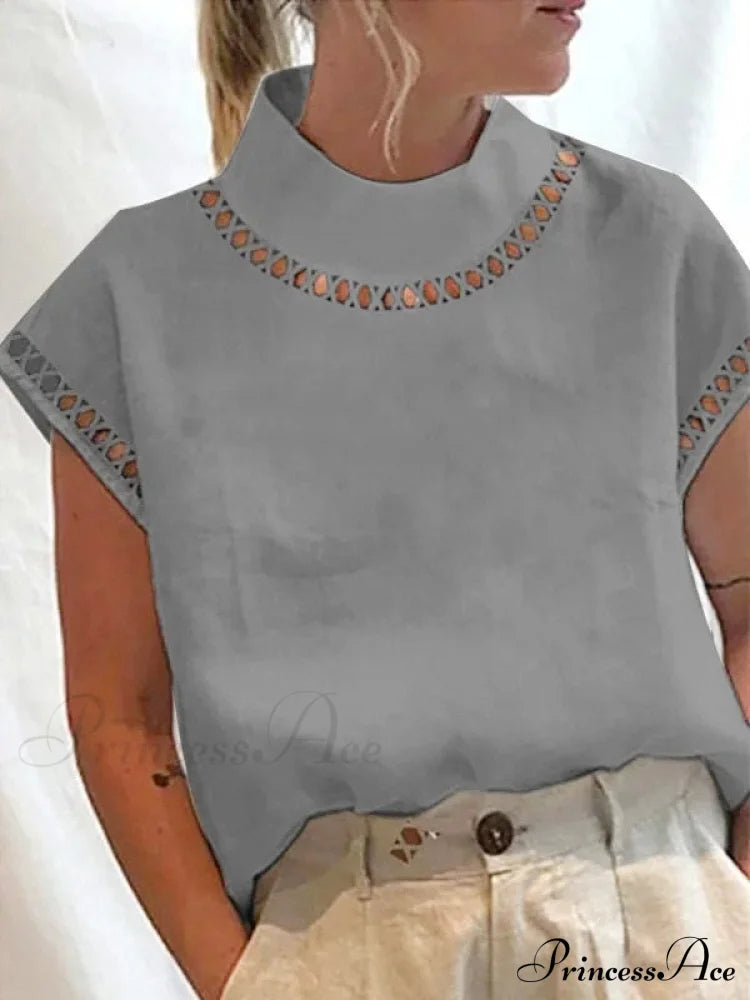 Nicolette Blouse Grey / S Tops & Blouses