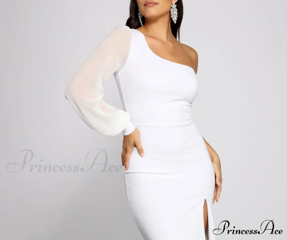 Odette Formal One Charming Shoulder Crepe Mermaid Dress S.o. Long Dresses