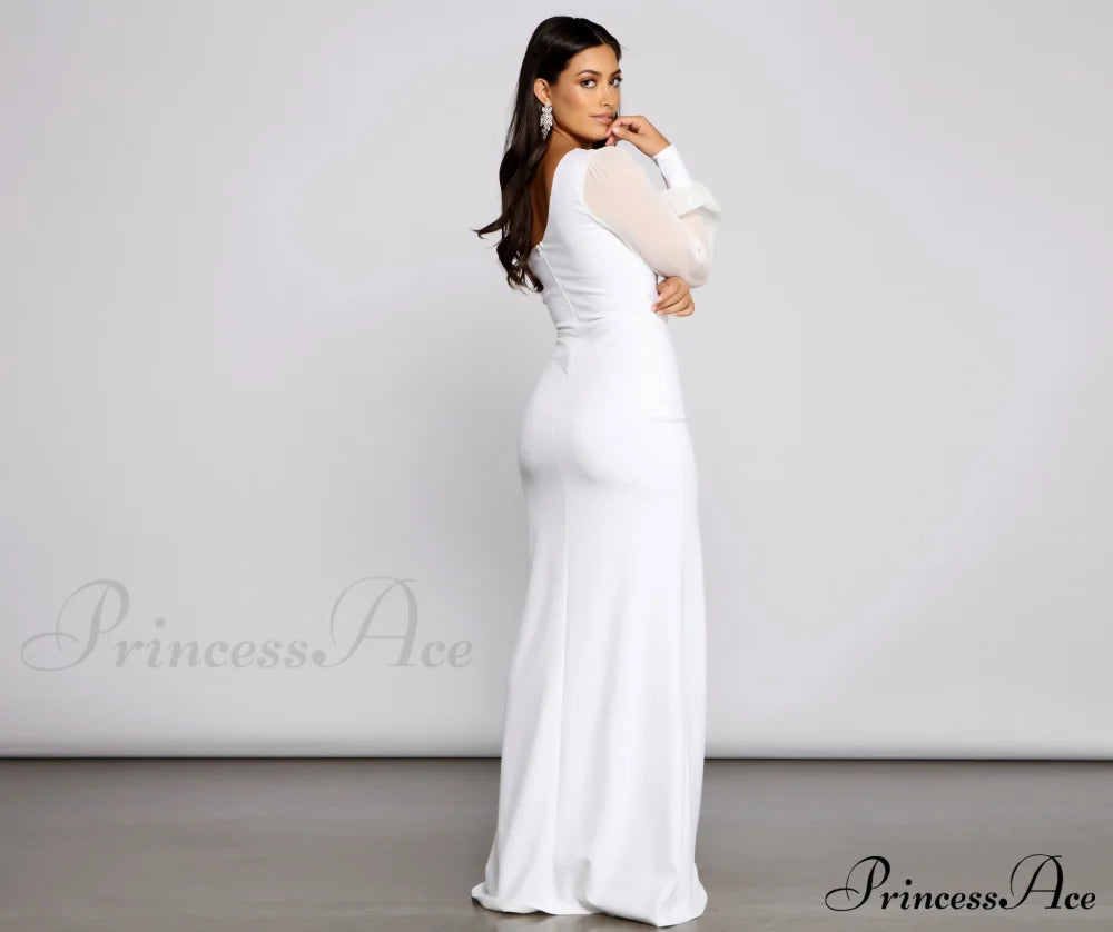 Odette Formal One Charming Shoulder Crepe Mermaid Dress S.o. Long Dresses