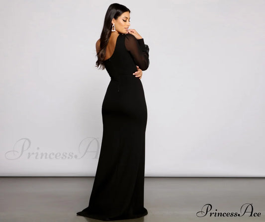 Odette Formal One Charming Shoulder Crepe Mermaid Dress S.o. Long Dresses