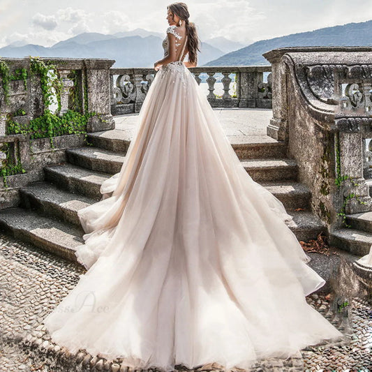 Off-Shoulder Minimalist Wedding Dress weddingdress-250223