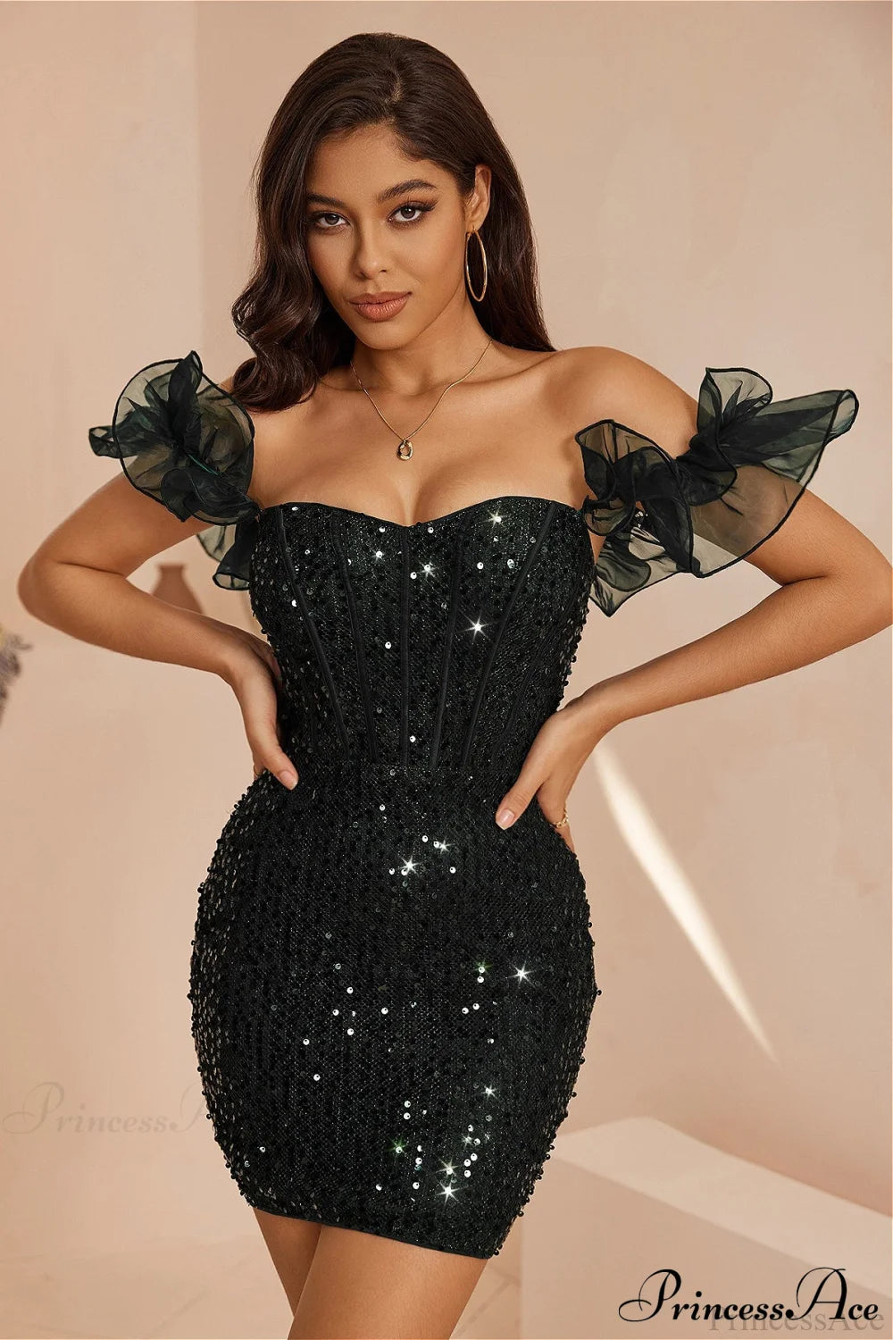 Off Shoulder Sequin Sexy Party Dress