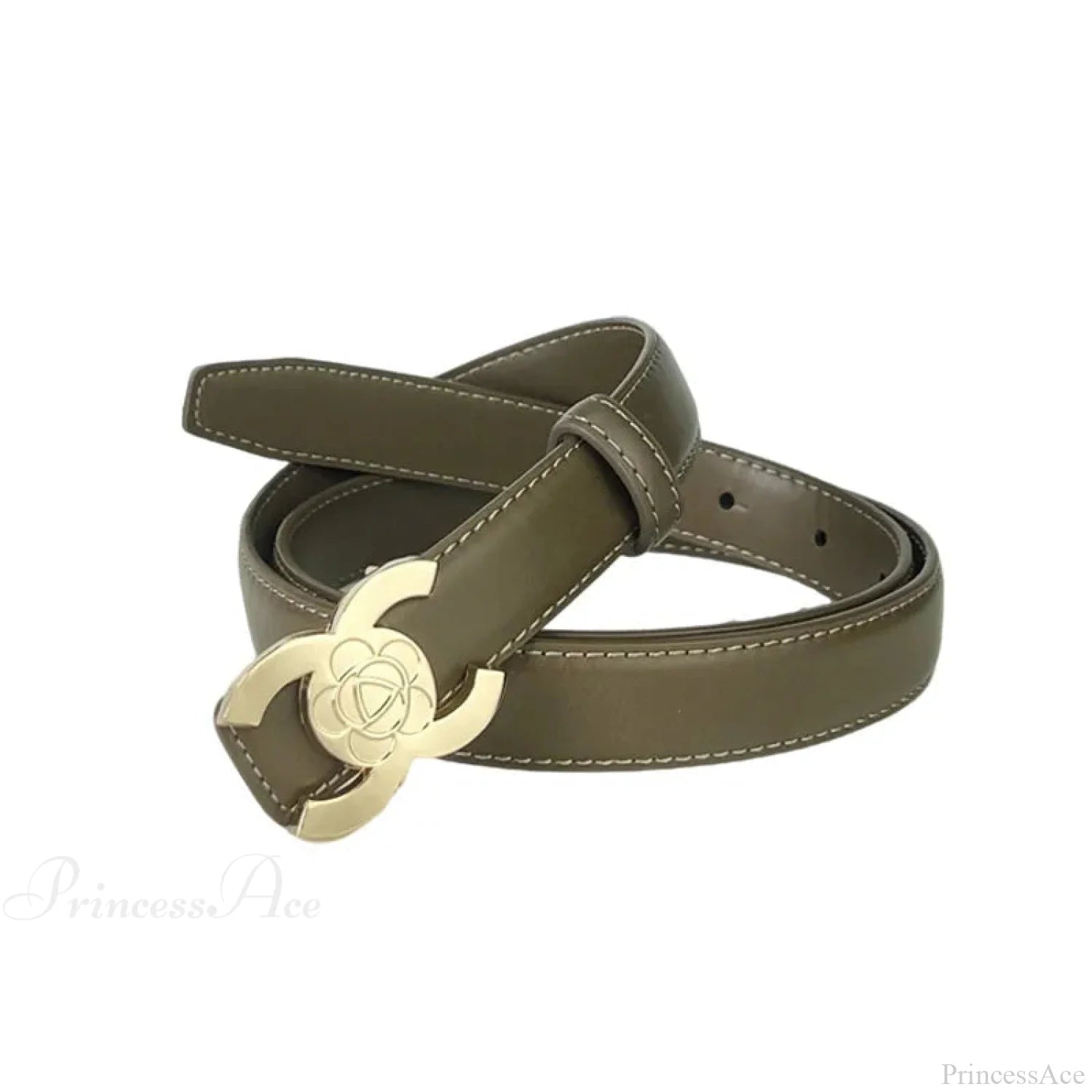 Opulent Gothic Designer Letter Belt Grey / 108cm