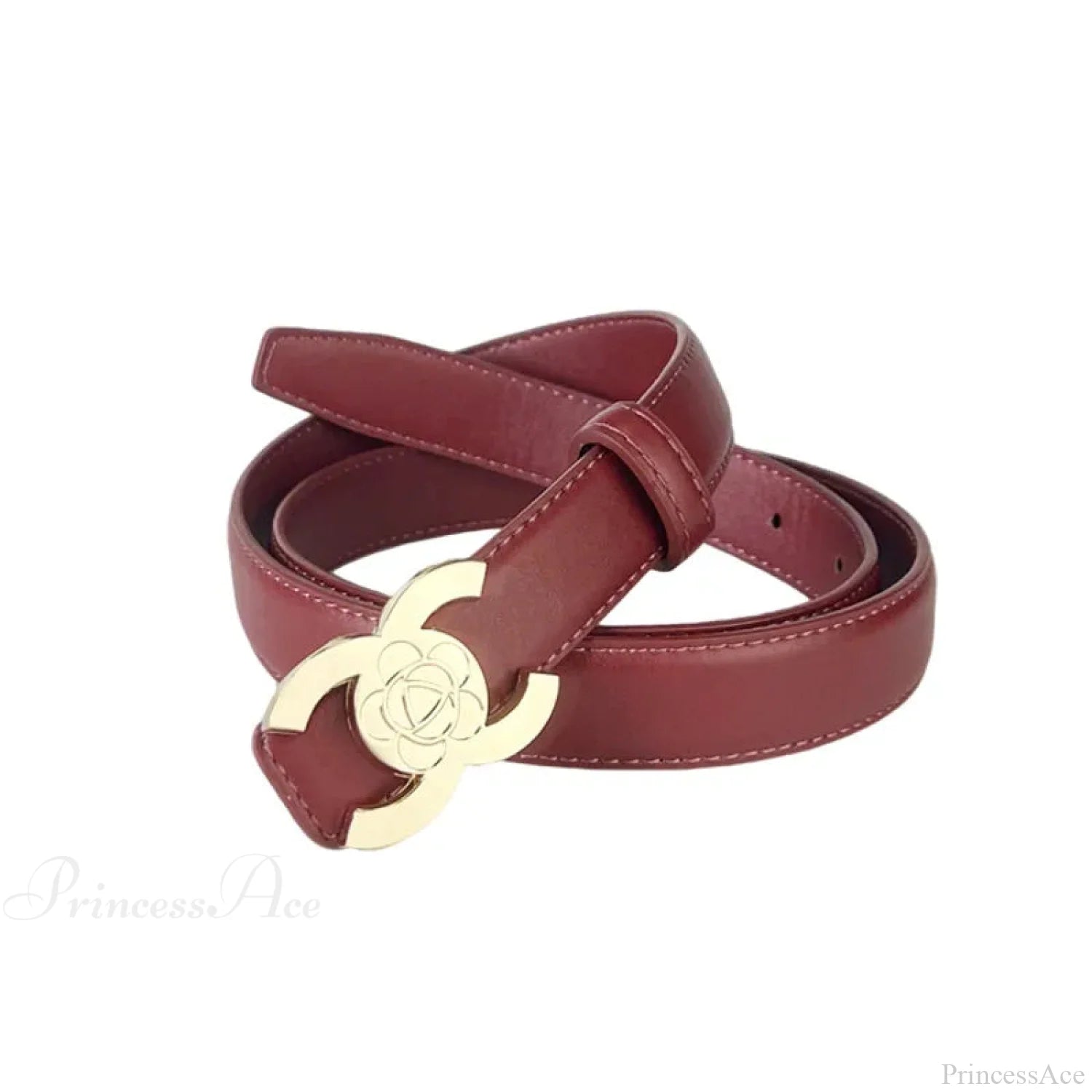 Opulent Gothic Designer Letter Belt Red / 108cm