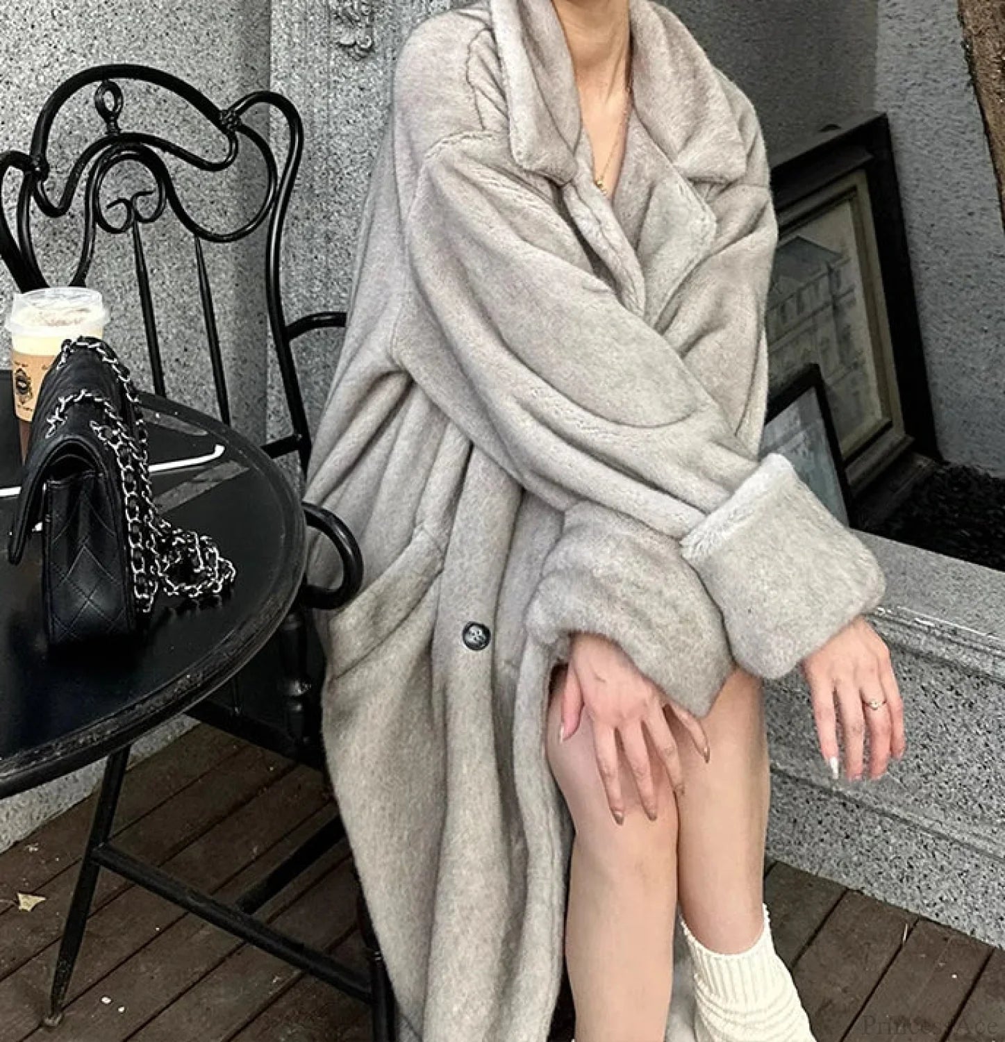Oversized Faux Mink Fluffy Winter Overcoat