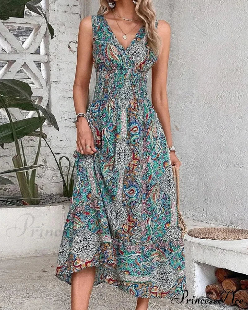 Paisley Tank Dress Casual Dresses