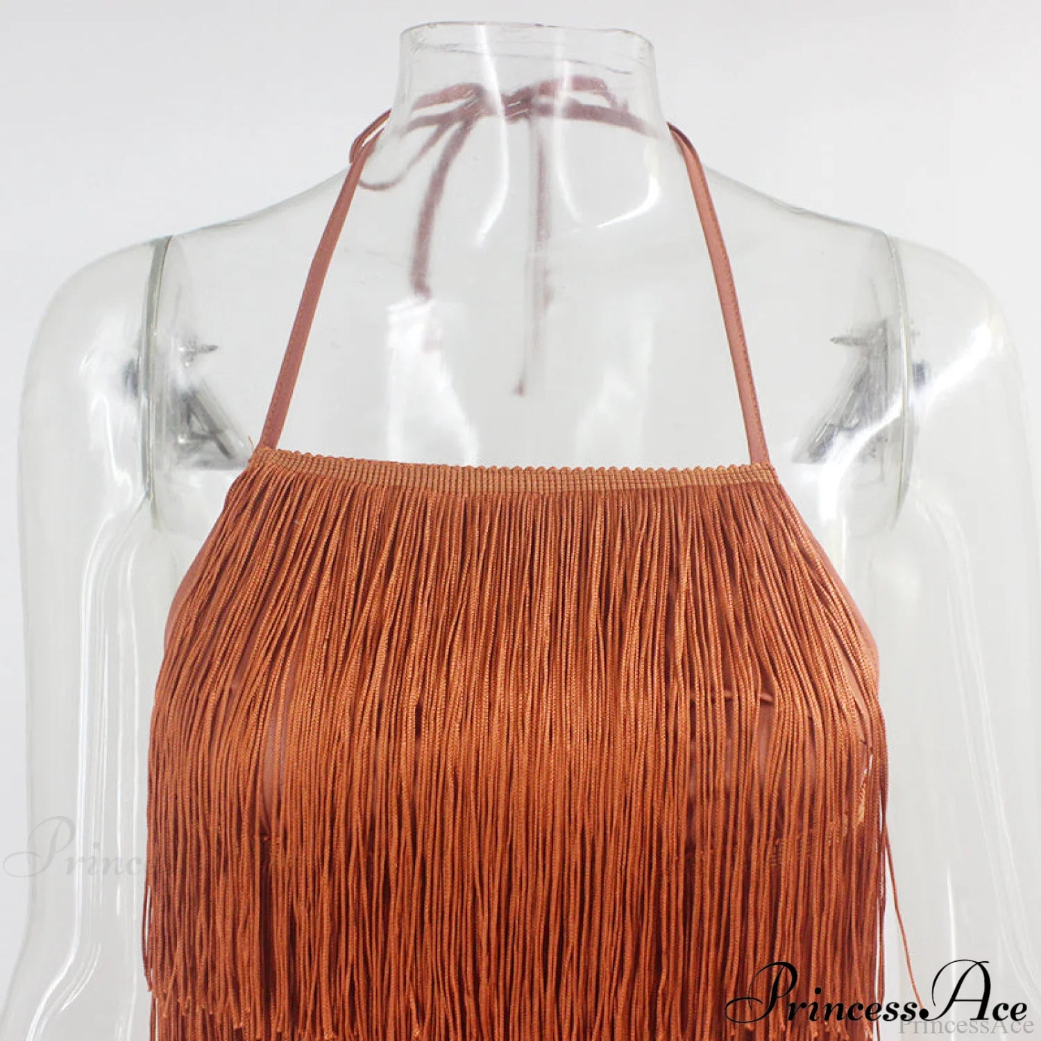 Party Fringe Bandage Halter Warm-Season Club Bodycon Tassel Gown Mini Casual 2024 Backless Vestidos