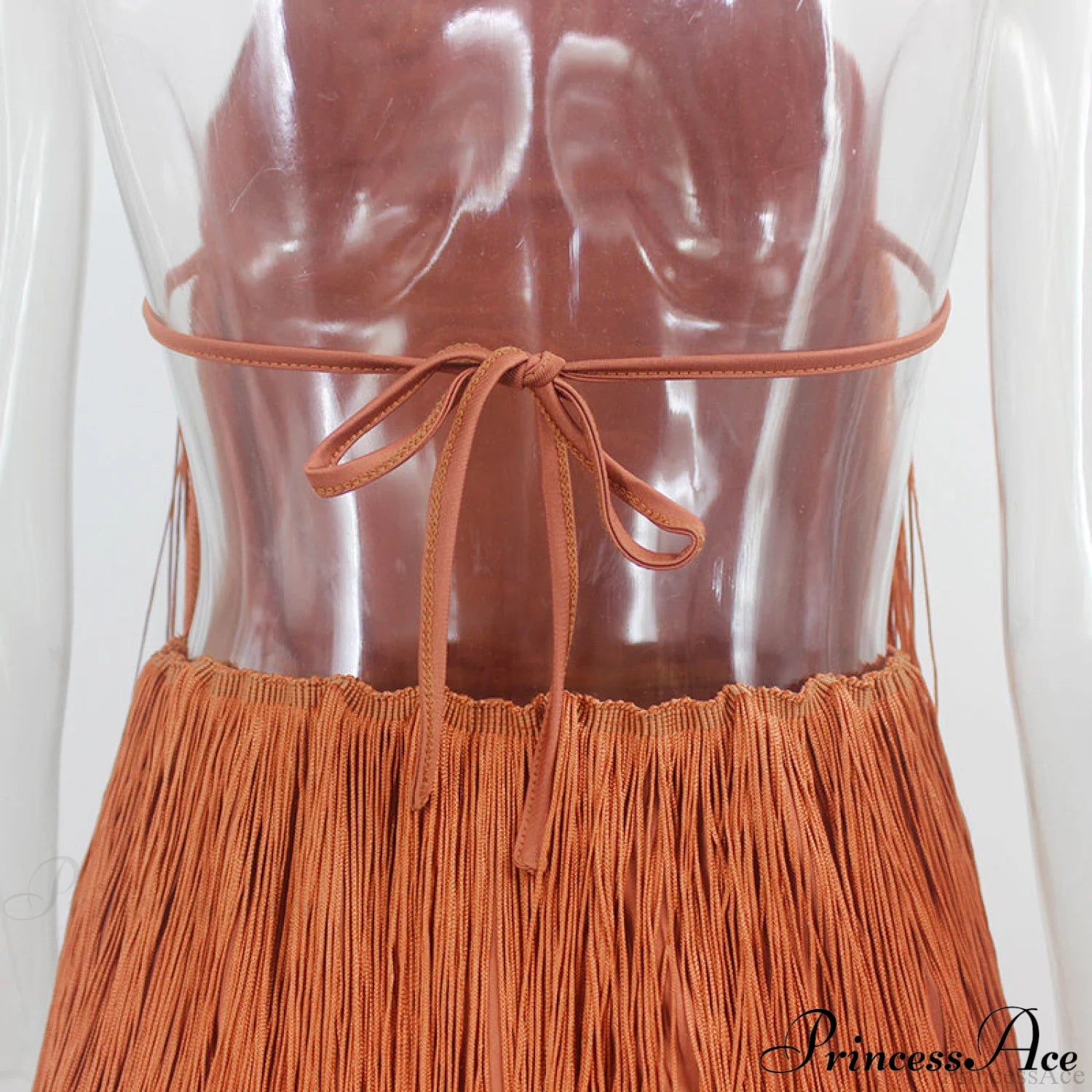 Party Fringe Bandage Halter Warm-Season Club Bodycon Tassel Gown Mini Casual 2024 Backless Vestidos